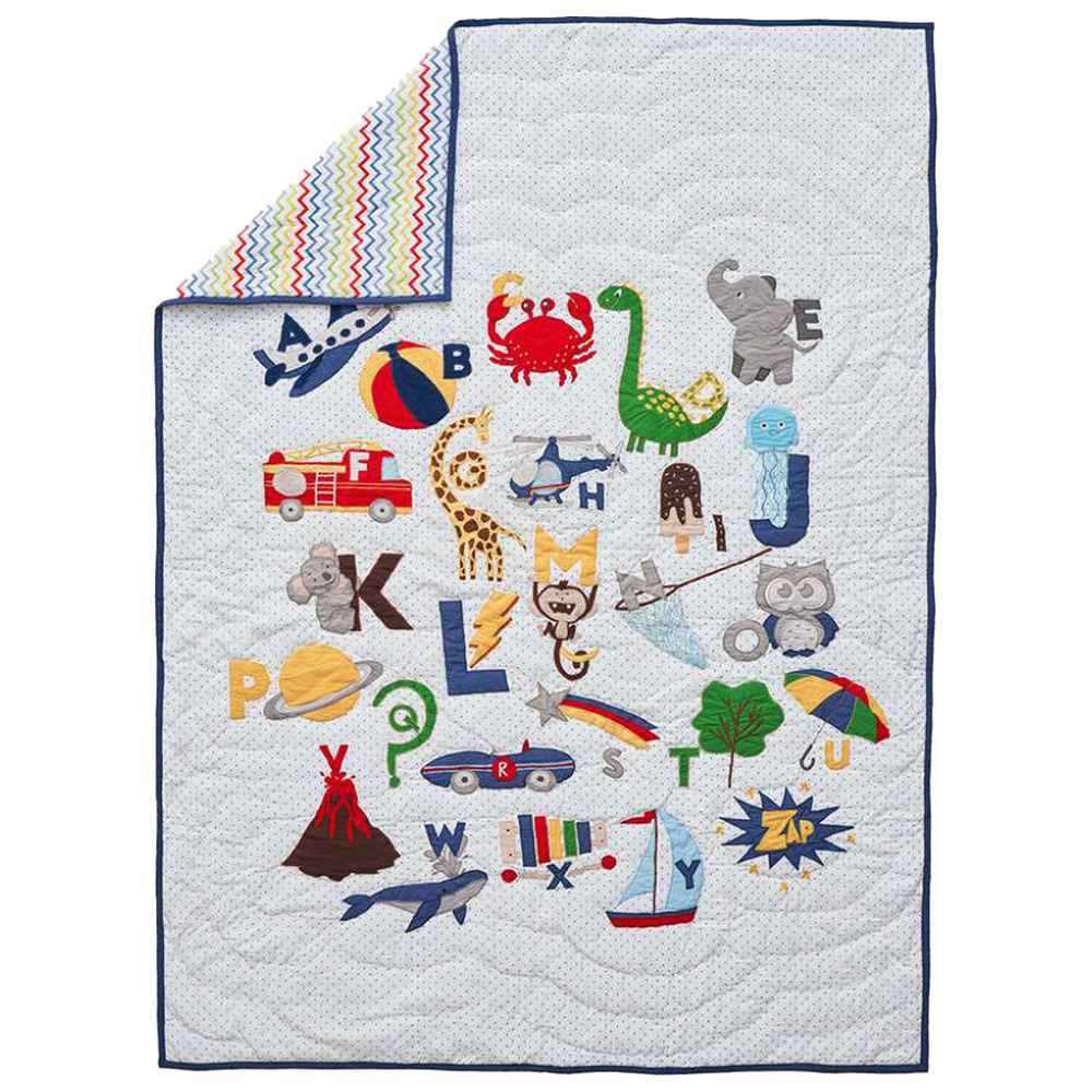 Little West Street - Alphabets Quilt - Blue