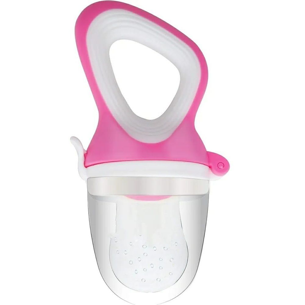 Little Angel - Baby Fruit Feeder Silicone Pacifier 3M - Pink/White