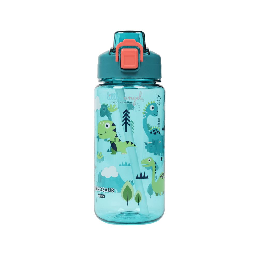 Little Angel - BPA Free Dinosaur Kids Water Bottle - 600ml  - Green