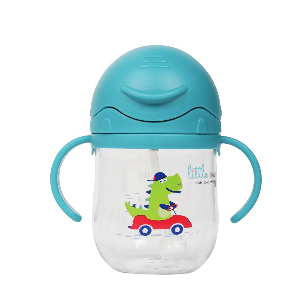 Little Angel - Baby Water Bottle With Straw 300ml - Blue