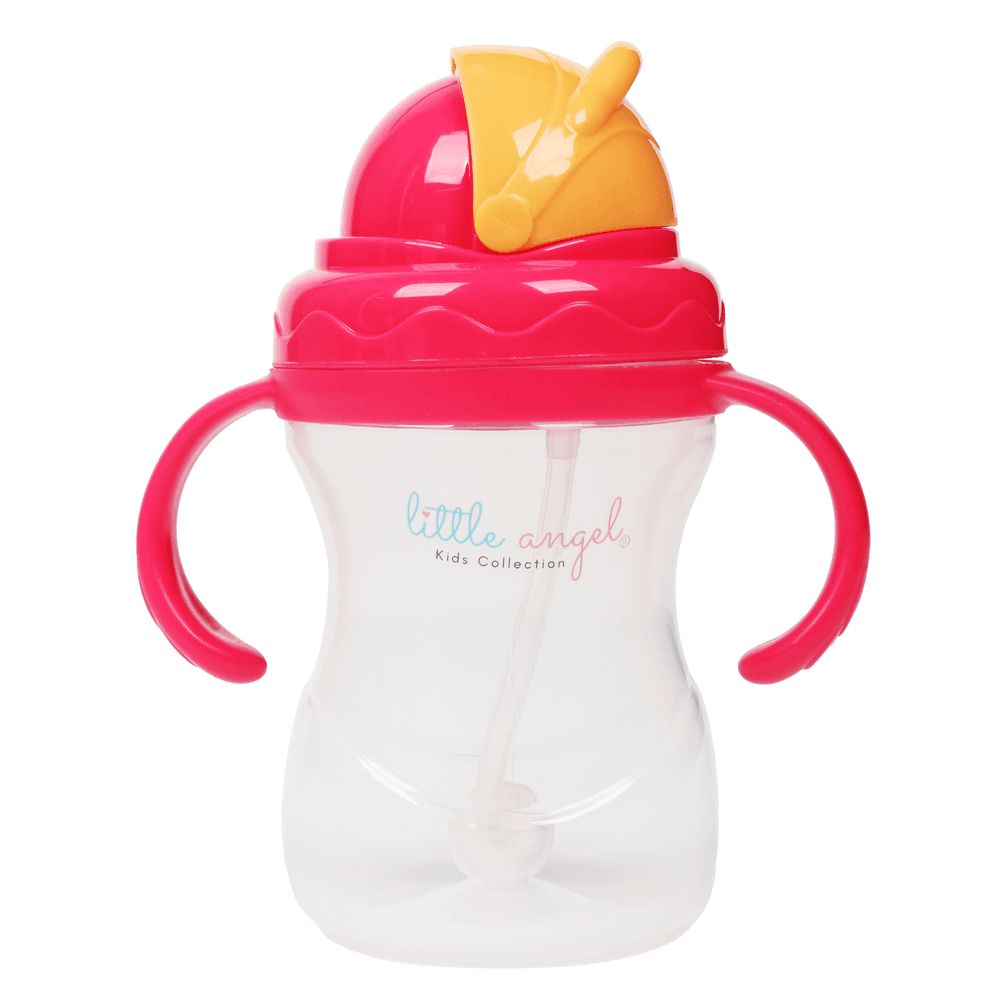 Little Angel - Baby Water Bottle With Straw 270ml - Red