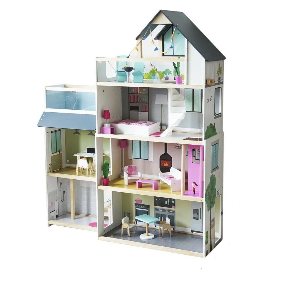 Little Angel - Kids Wooden Doll House Playset