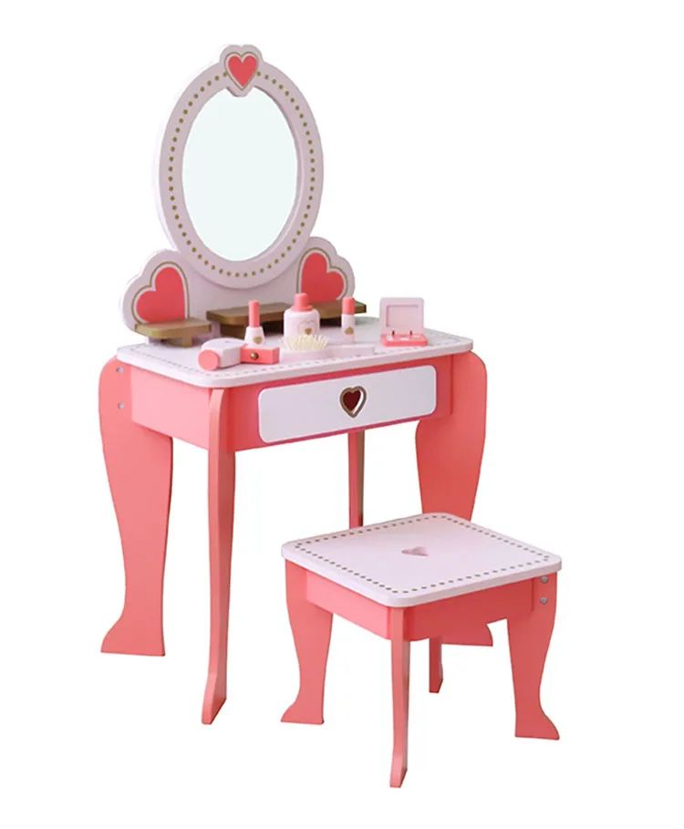 Little Angel - Kids Wooden Vanity Table And Stool Set