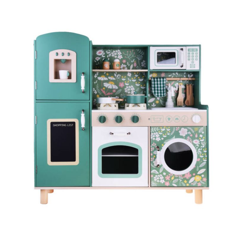 Little Angel - Kids Wooden Kitchen Pretend Playset - Green