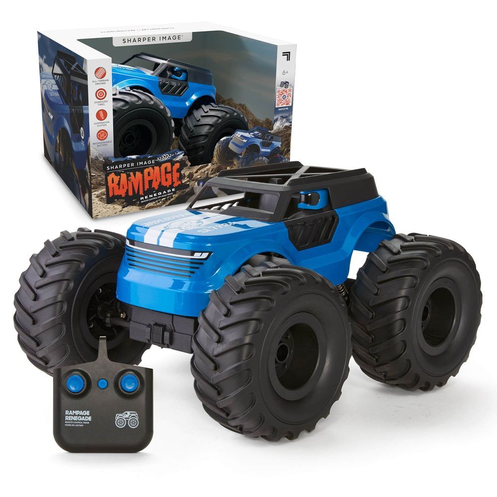 Sharper Image - Rampage Renegade RC Off-Road Monster Truck - Blue