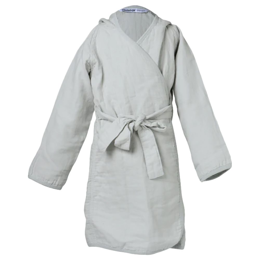 Mininor - Organic Cotton Bathrobe - Glacier Grey