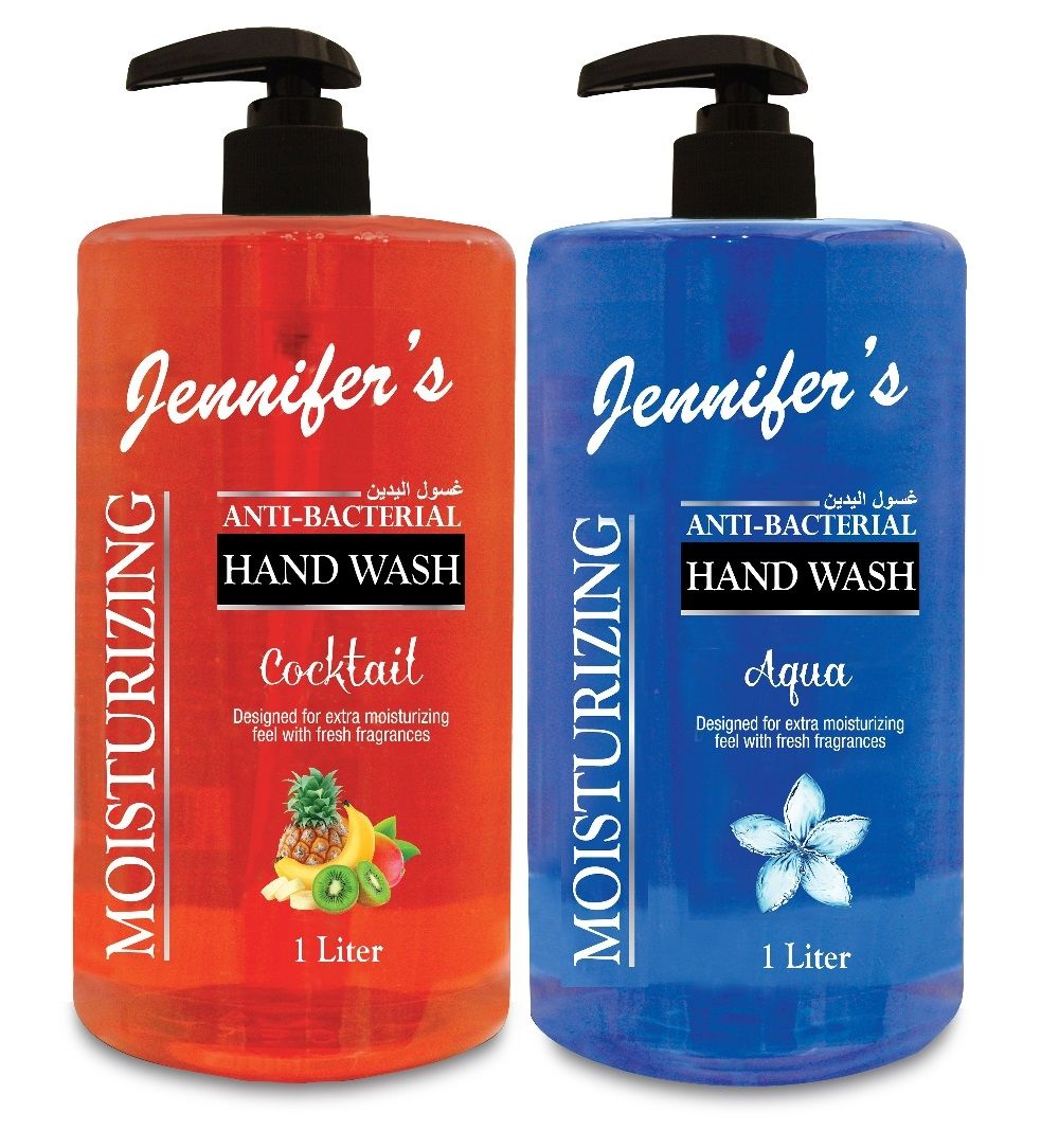 Jennifer's - Hand Wash Aqua & Coctail, 1L (Twin Pack)