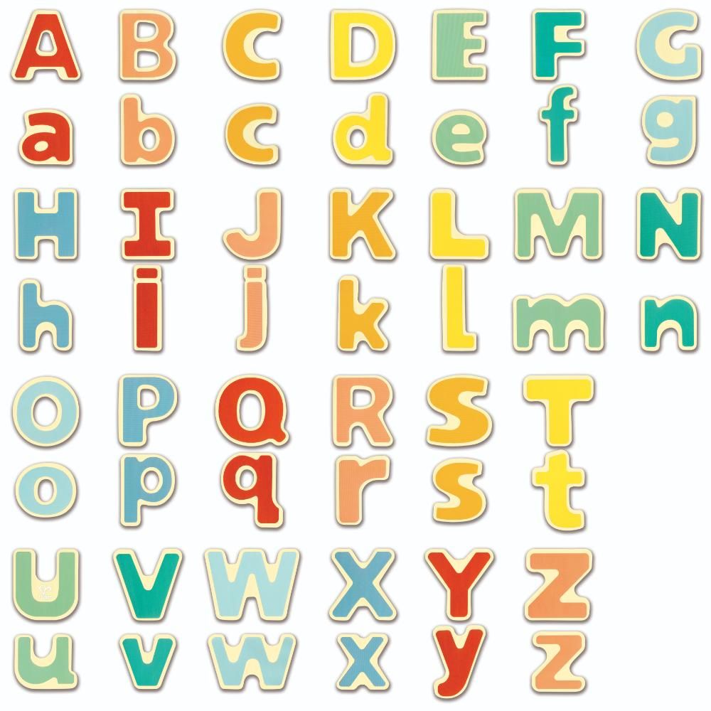 Hape - Wooden Magnetic Alphabet - 52pcs