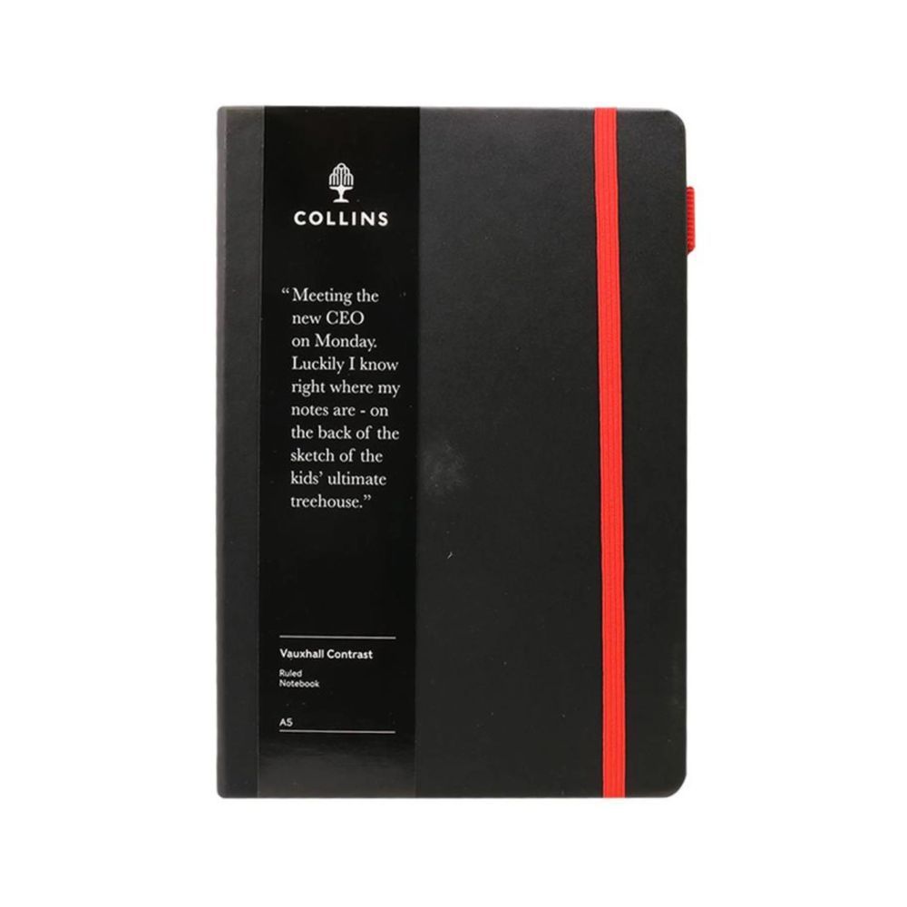 Collins - Vauxhall A5 Ruled Notebook - Red