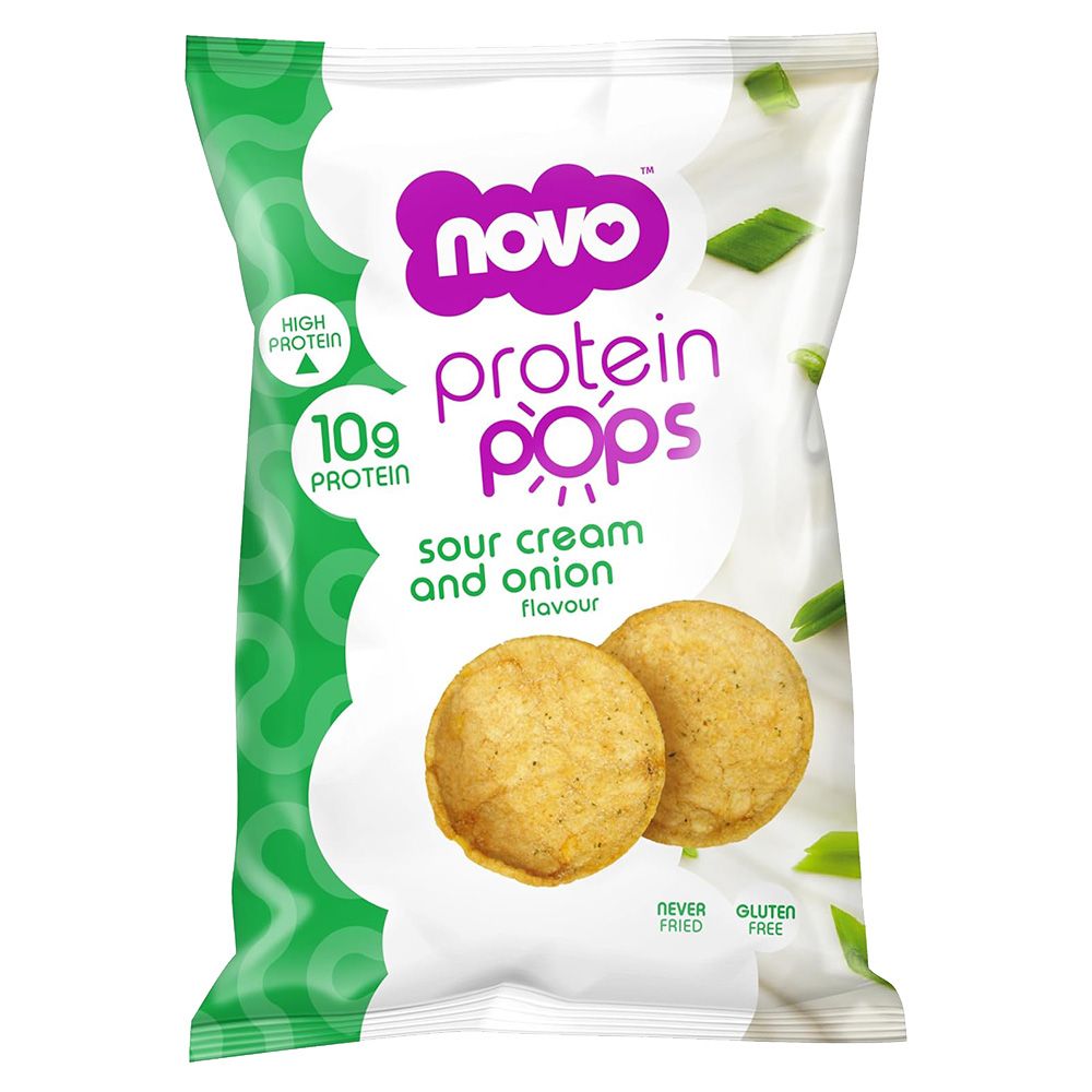 Novo - Protein Pops Healthy Snack - Sour Cream And Onion - 45 g