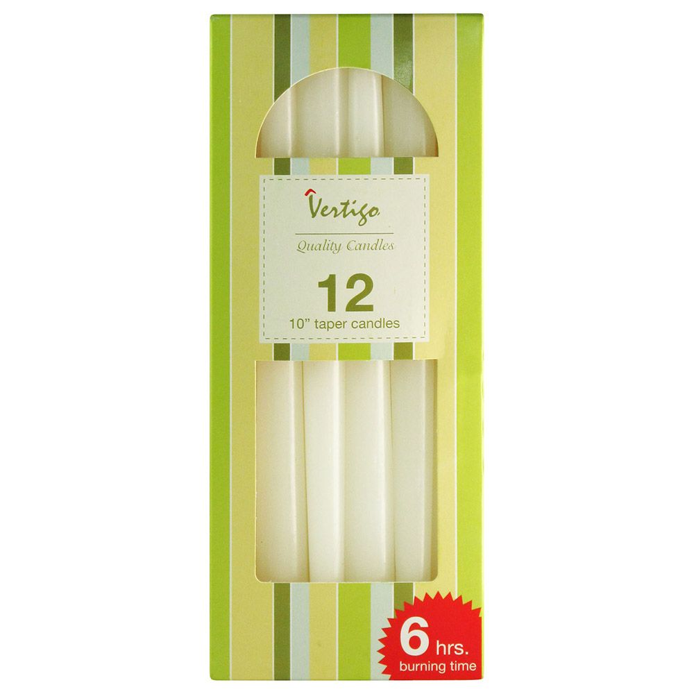 Vertigo - Taper Candles - Ivory - 12pcs