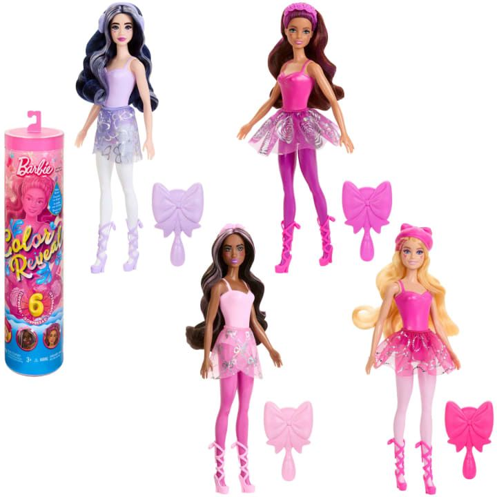 Barbie - Color Reveal Balletcore Series Surprise Doll - Style May Vary - 1 Pc