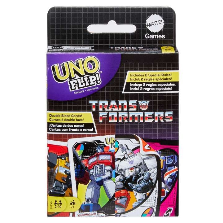 Uno - Flip Double Sided Card Game - Transformers - 112 Pcs