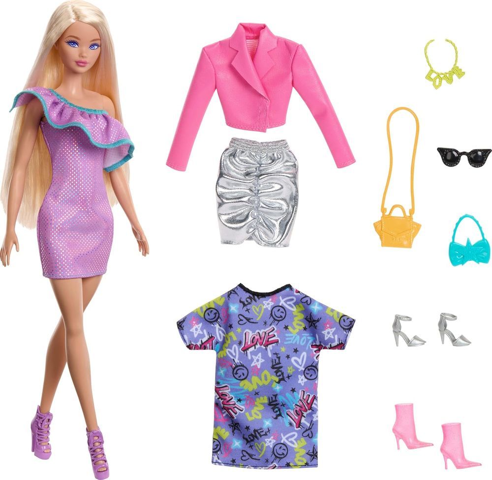 Barbie - Doll And Party Fashions Set