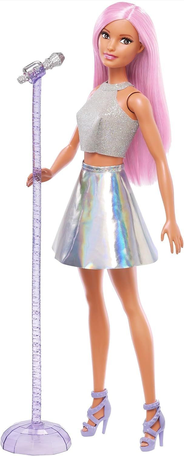 Barbie - Pop Star Doll With Microphone Stand And Microphone - 32.5 cm