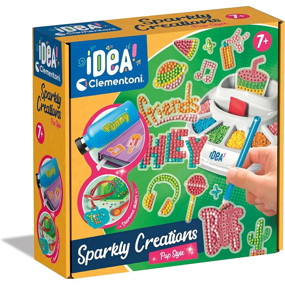 Clementoni - Idea Sparkly Creations Pop Style DIY Craft Kit