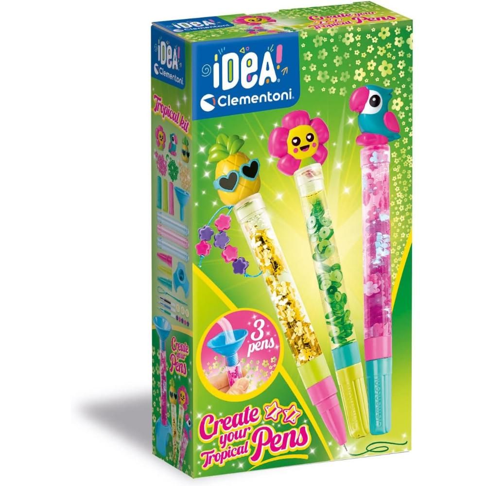 Clementoni - Idea Tropical Pens DIY Craft Kit