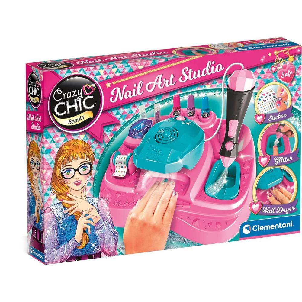 Clementoni - Crazy Chic Nail Art Studio Fashion Kit