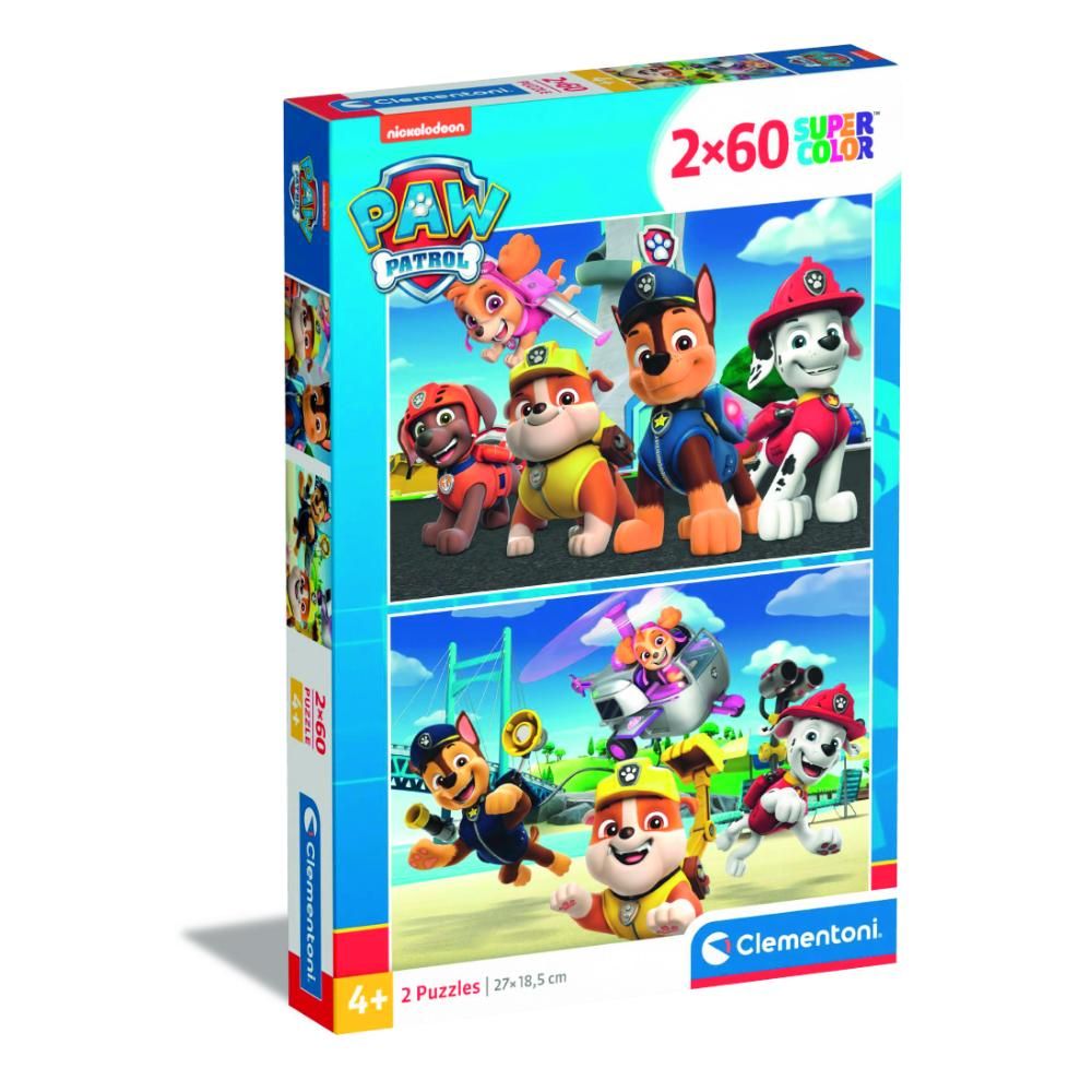 Clementoni - Paw Patrol Action Puzzle - 2x60 Pcs