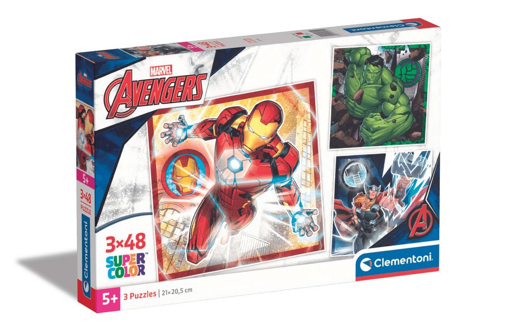 Clementoni - Marvel Avengers Jigsaw Puzzle Set - 48 Pcs - Pack of 3