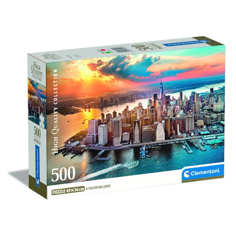 Clementoni - HQC New York Puzzle And Poster - 500 Pcs