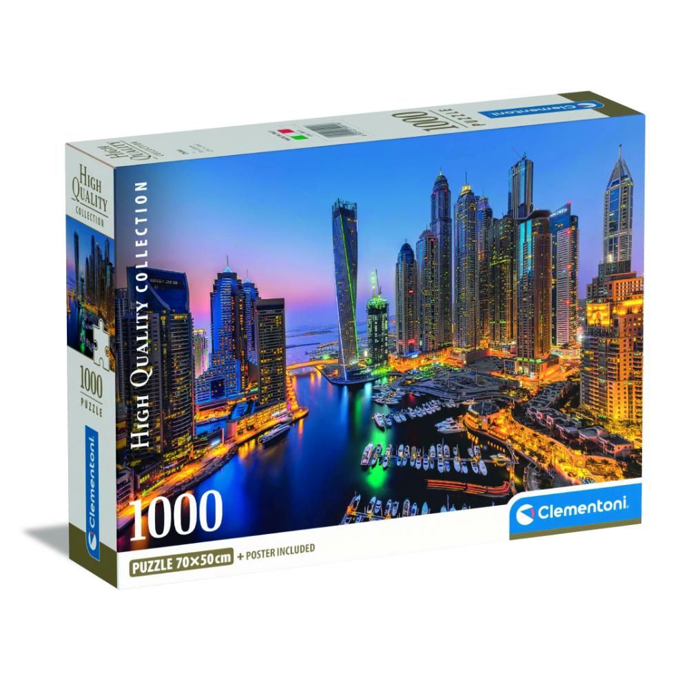 Clementoni - HQC Dubai Marina Puzzle And Poster - 1000 Pcs