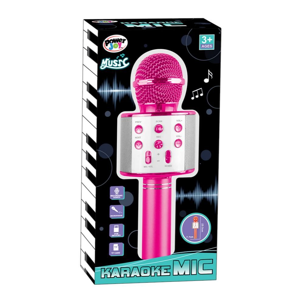 Power Joy - Battery Operated Karaoke Microphone - Color May Vary - 1 Pc