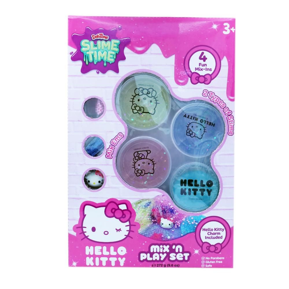 DohTime - Hello Kitty Slimetime Mix N Playset - 272 gm - 8 Pcs