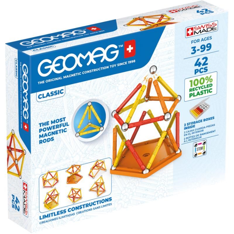 Geomag - Classic Recycled - Magnetic Construction Toy - 42pcs