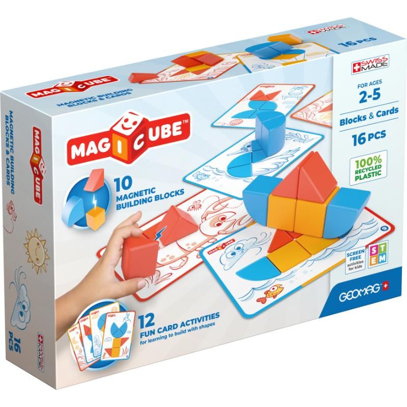 Geomag - Magicube Recycled Blocks & Cards - 16pcs