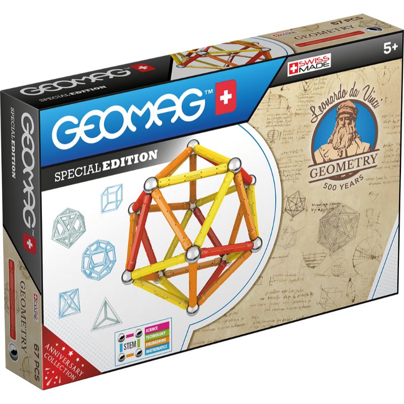 Geomag - Leonardo Da Vinci Geometry Magnetic Construction Toy - 67pcs