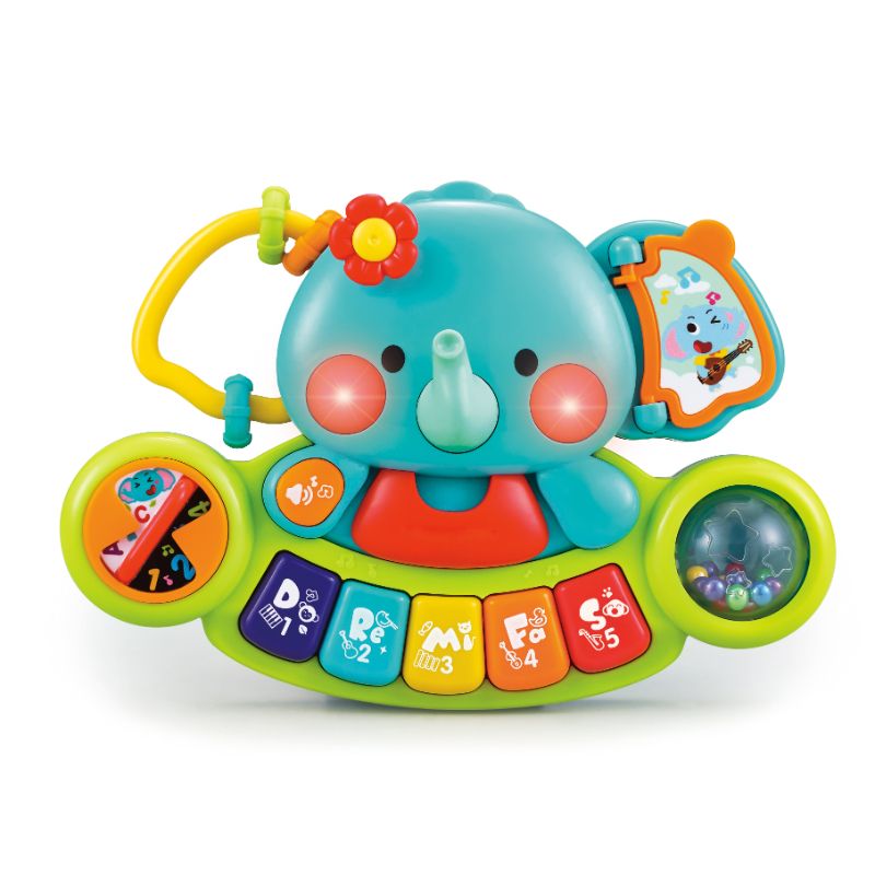 Hola - 2-In-1 Musical Elephant Keyboard Interactive Baby Toy