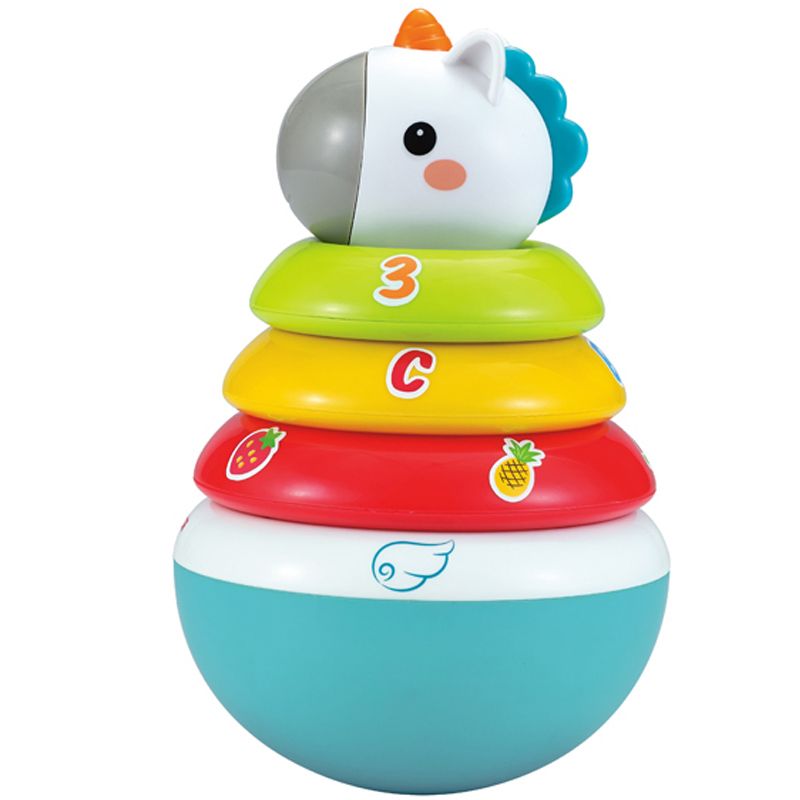 Hola - Roly Poly Unicorn 3-In-1 Stacking Toy, Rocker & Rattle