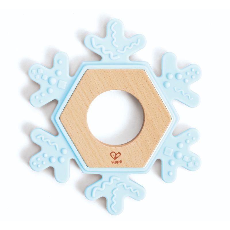 Hape - Snowy Silicone Teether - Snowflake