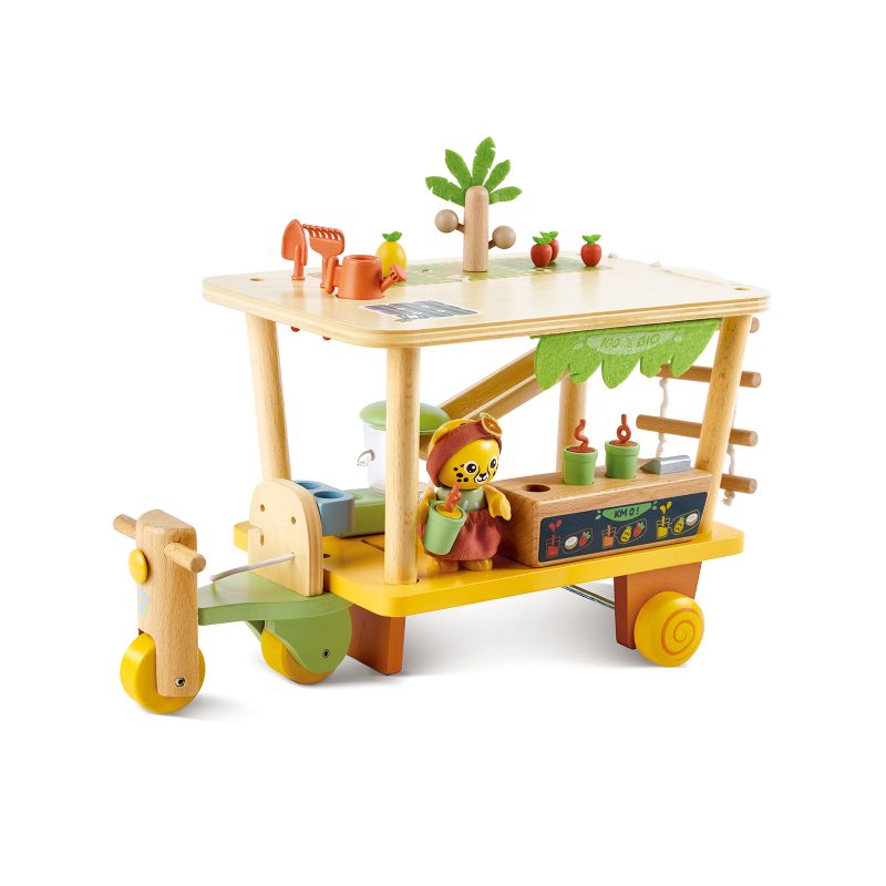 Hape - Clio's Bio Juice Cart Wooden Pretend Playset - 26 Pcs