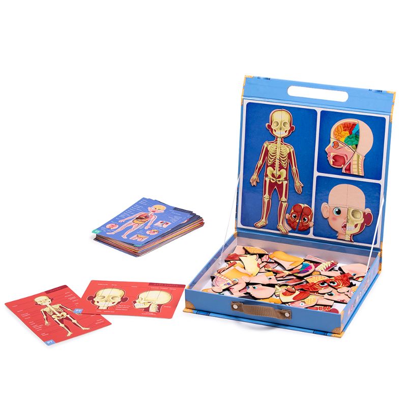 Eurekakids - Human Body Magnetic Puzzle With Flashcards - 100 pcs