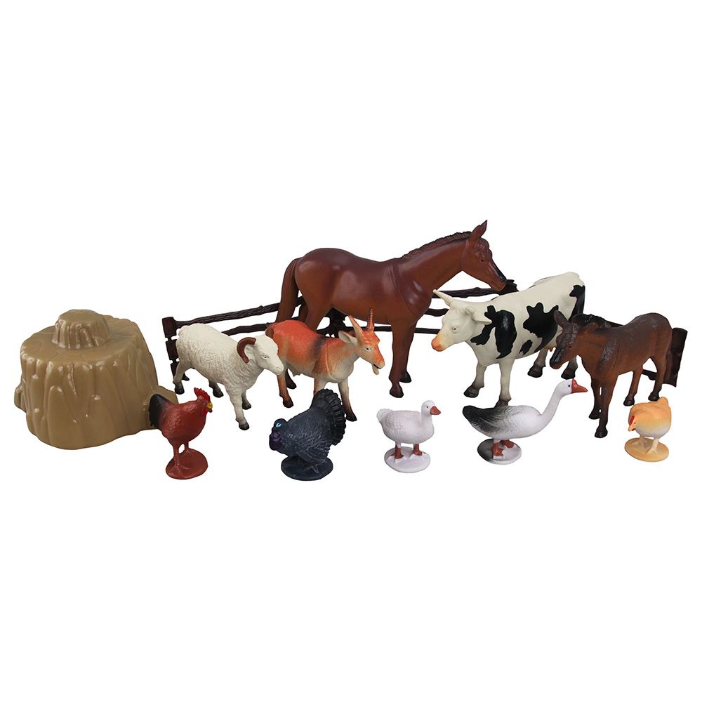 Wenno - Farm Animals Playset In Height Tube - 14pcs