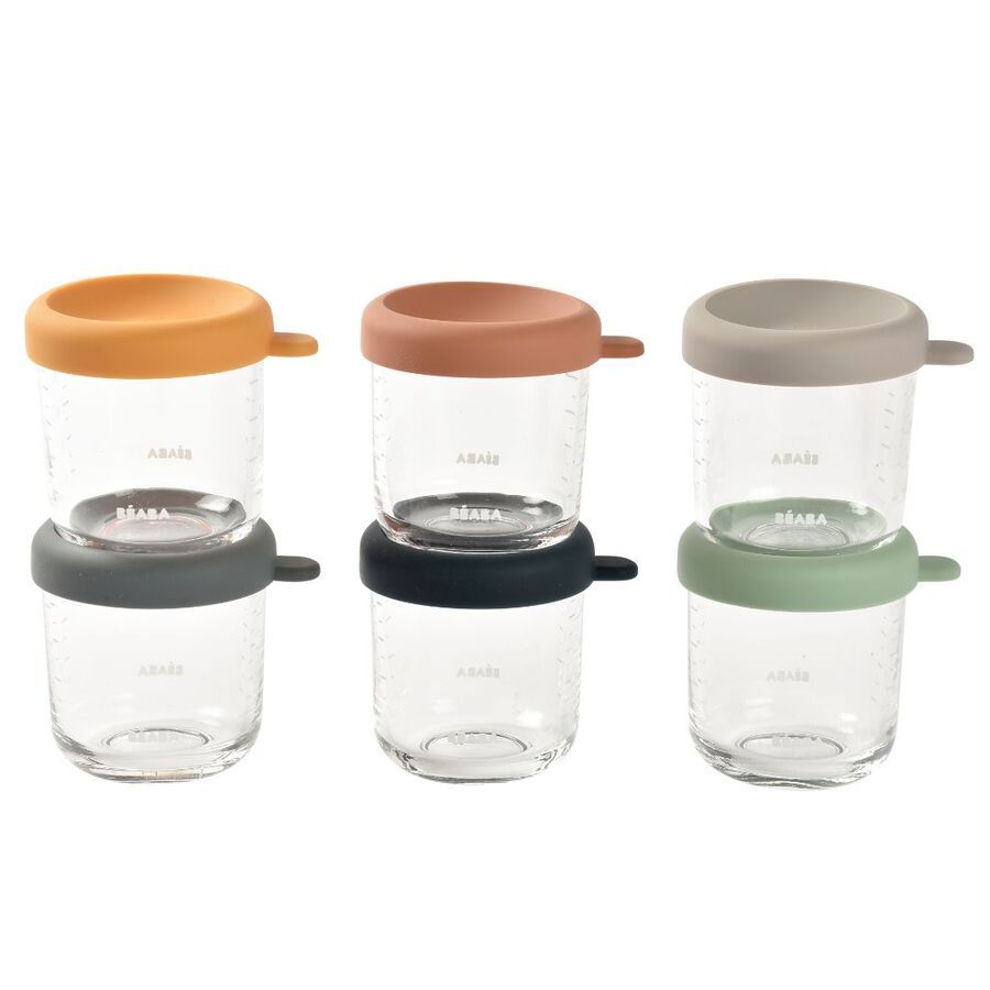 Beaba - Glass Portion Jar Set - 250 ml - 6pcs