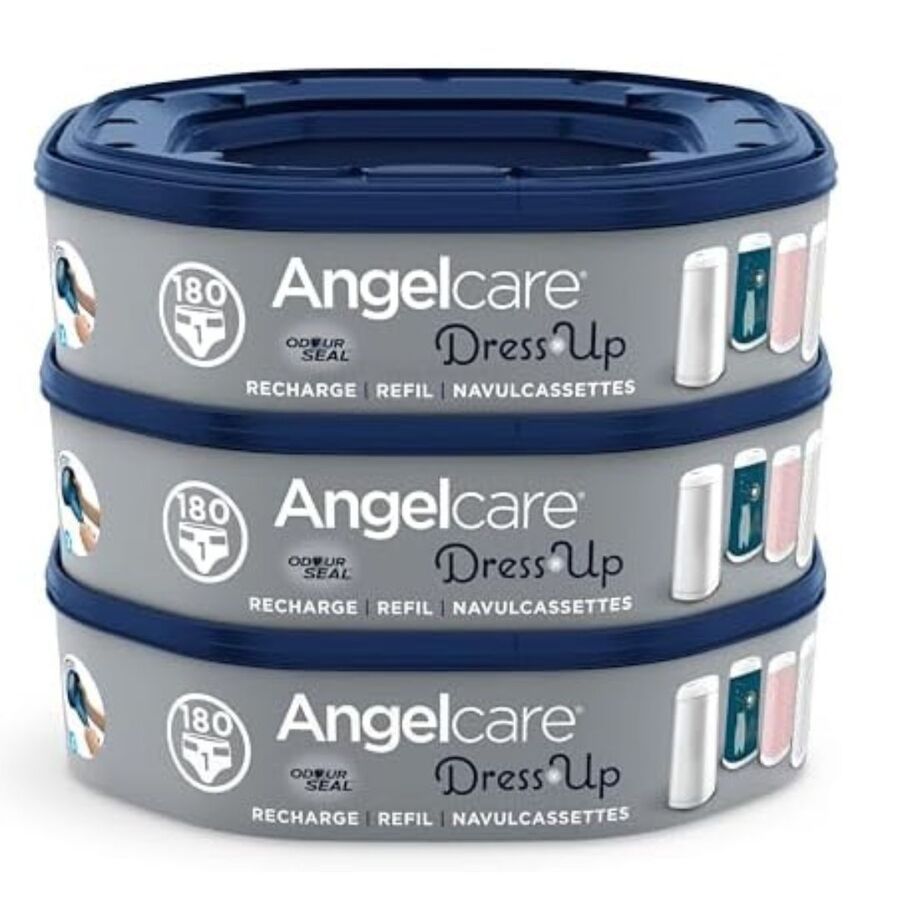 Angelcare - Dress Up - Nappy Pail Refill Cassettes Octagonal - Pack of 3