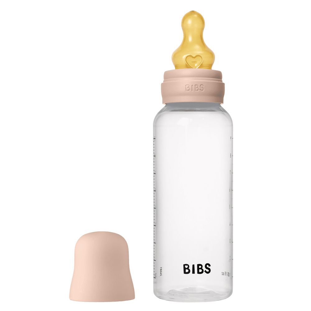 Bibs - Latex Nipple Baby Bottle Medium Flow - 3-6M - 270ml - Blush