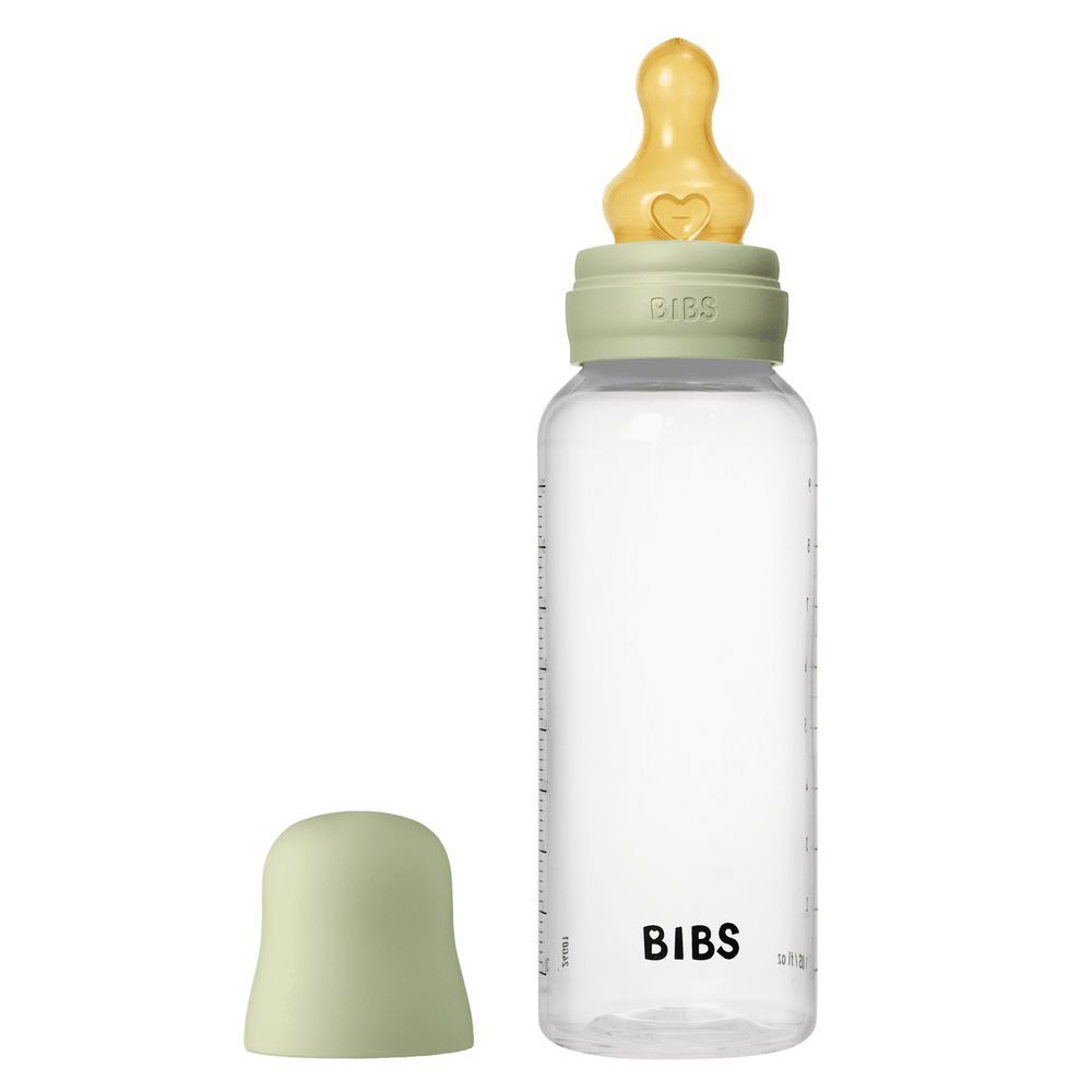 Bibs - Latex Nipple Baby Bottle Medium Flow - 3-6M - 270ml - Sage