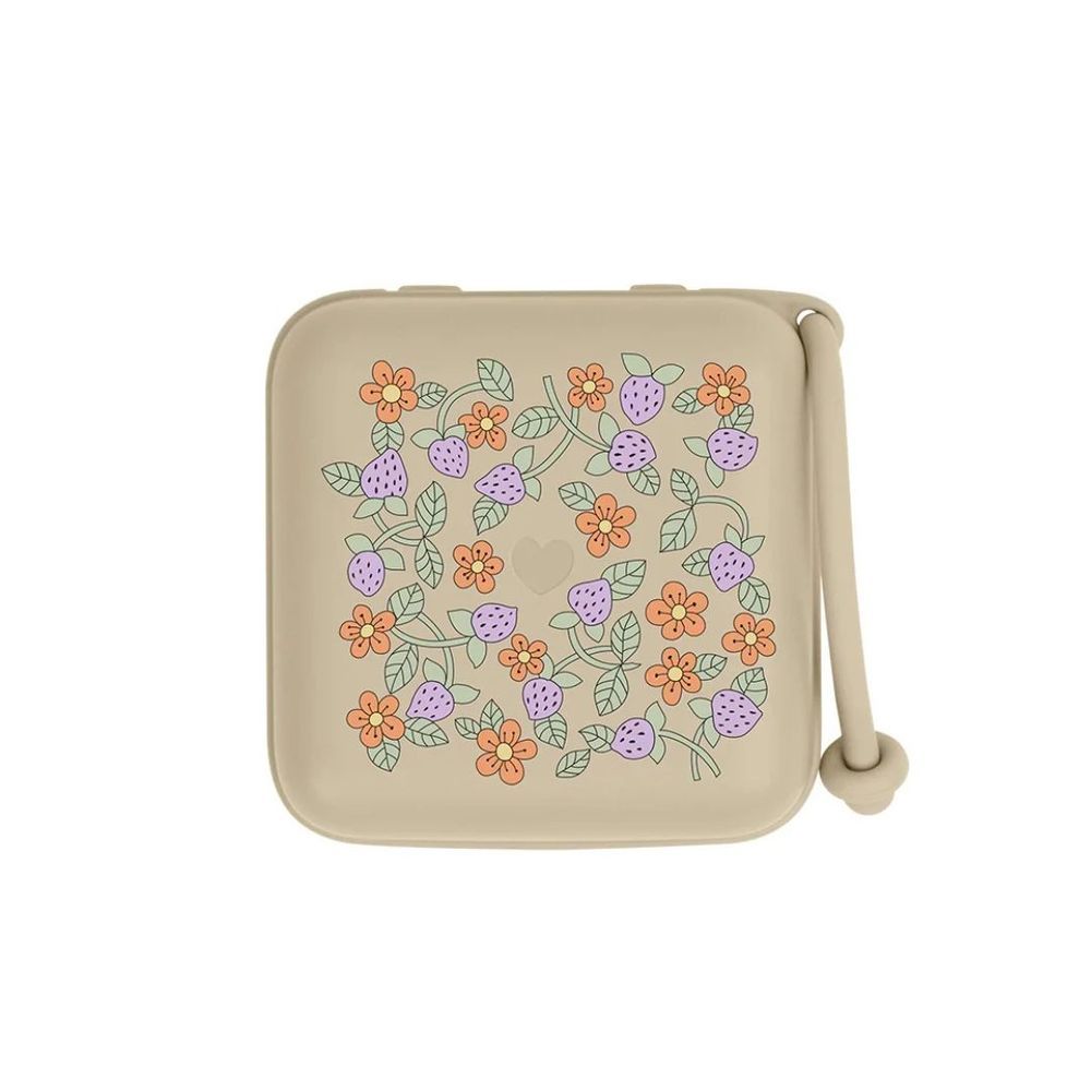 Bibs - Strawberries Design X Liberty Pacifier Box - Cream