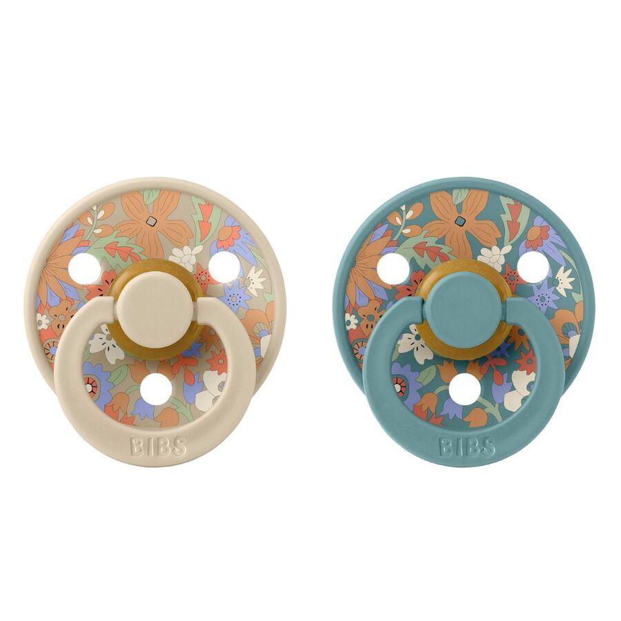 Bibs - Liberty June Blossom Colour Pacifier - Size 1 - Vanilla Hush Mix - 2 Pcs