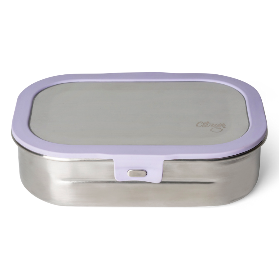 Citron - 2-Compartment Stainless Steel Lunch Box - Purple