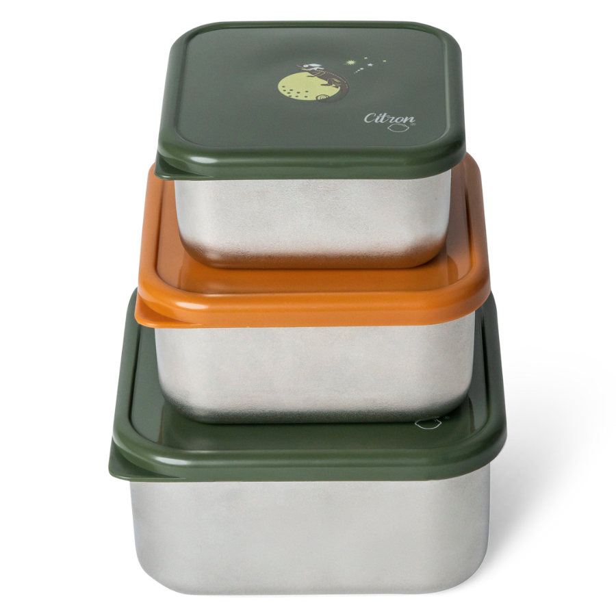 Citron - Stainless Steel Nesting Lunch Box - 3pcs