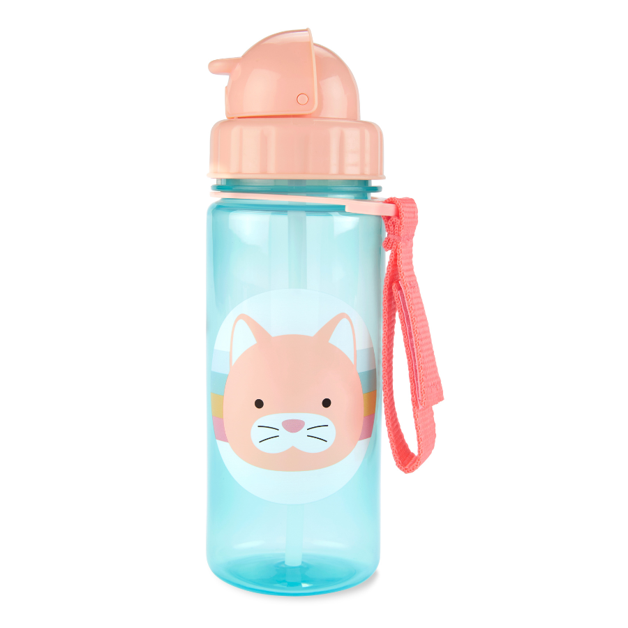 Skiphop - Zoo Straw Bottle - Cat