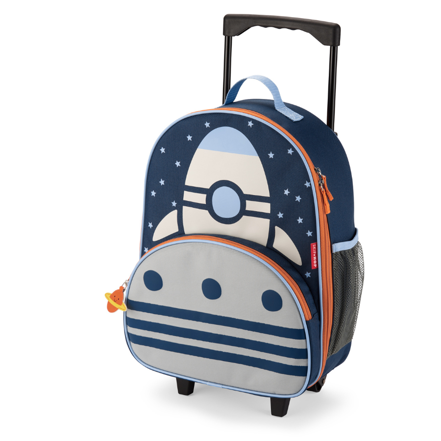 Skiphop - Spark Style Kids Rolling Luggage Bag - Rocket - 16-Inch