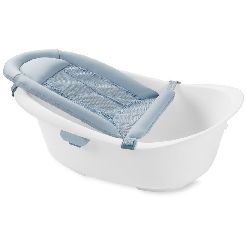 Skiphop - Wave 4-in-1 Newborn To Toddler Bath Tub - White/Blue