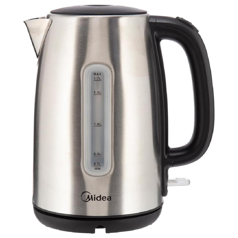 Midea - Stainless Steel Electric Kettle - Black - 1.7 L