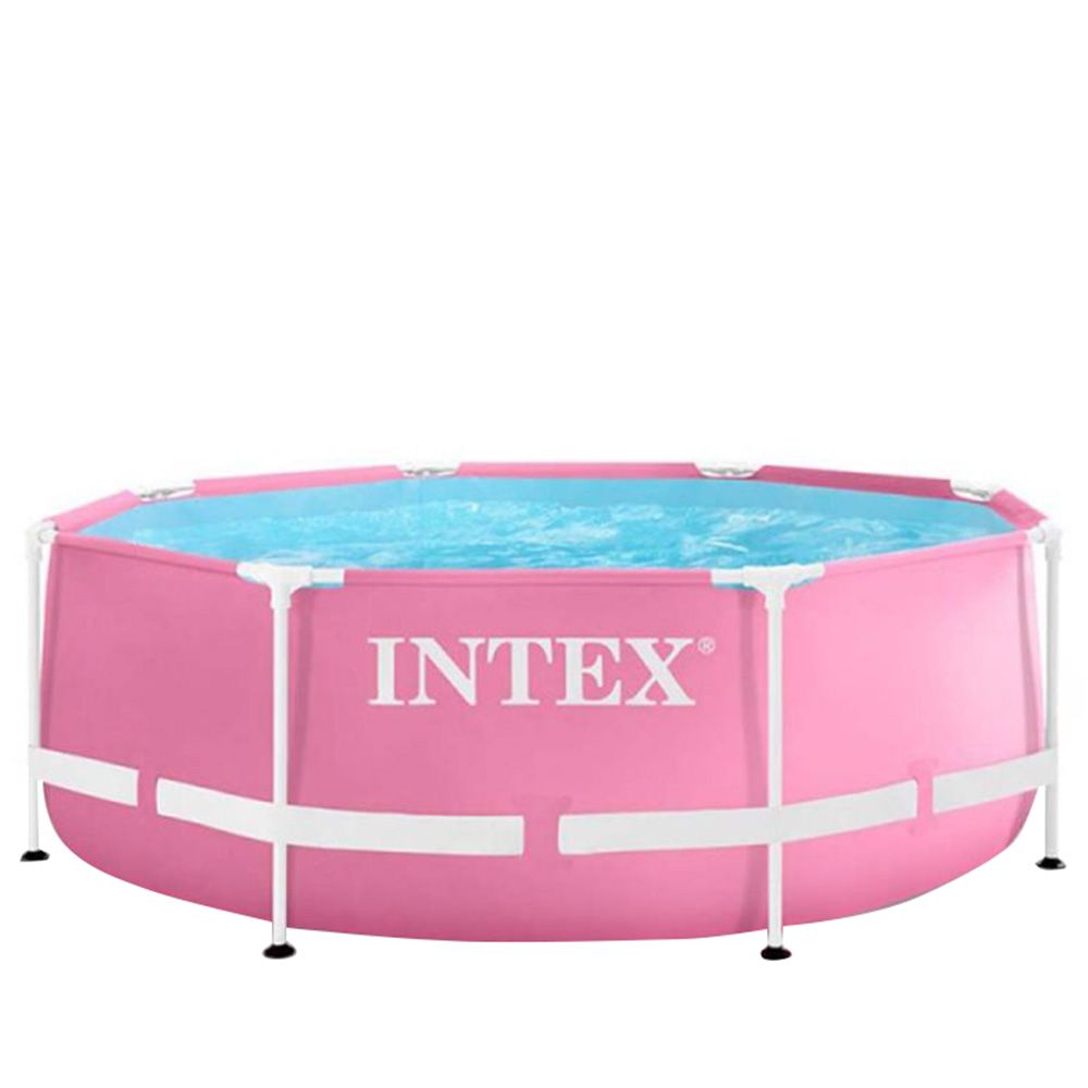 Intex - Metal Frame Pool Set - Pink - 244x76 cm